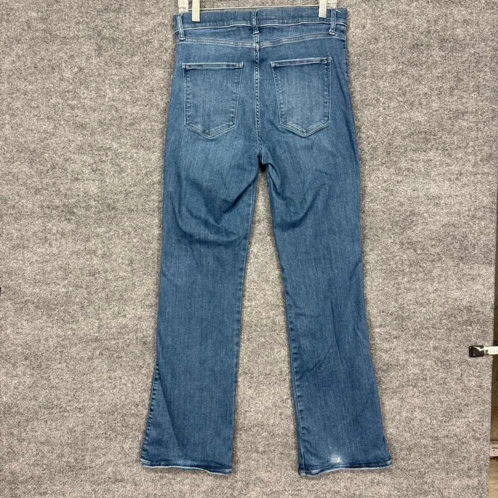 Lucky Brand Jeans Womens 30x32 Blue Uni High Rise Flare Medium Wash Stretch